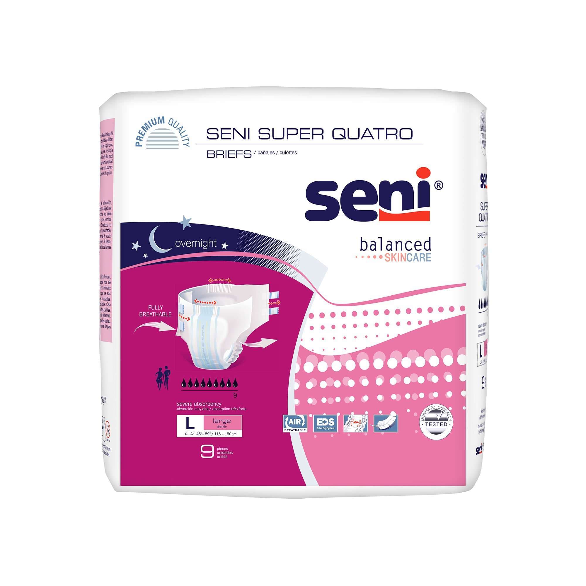 Seni Super Quatro Brief, Large - Package of 9 - Image 1