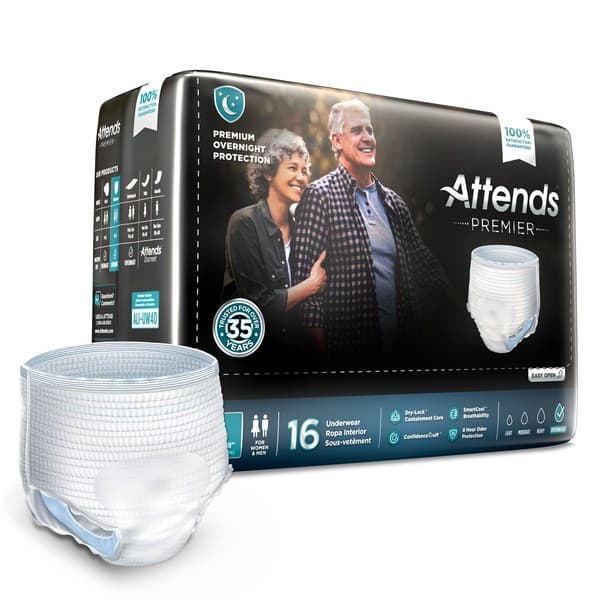 Attends Premier Adult Underwear, Large - Package of 16 - Image 1
