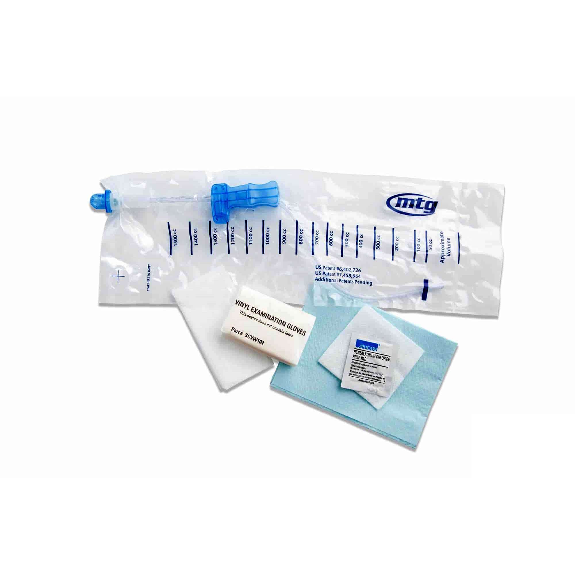 EZ-Gripper Closed System Firm Intermittent Catheter Kit, 12 Fr, 16" - Each - Image 1