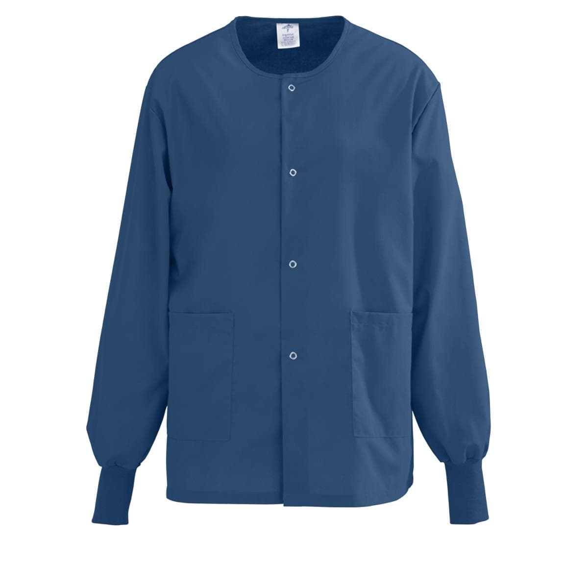 Performax Unisex Snap-front Warm-up Jackets, Navy Blue, Large - Image 1
