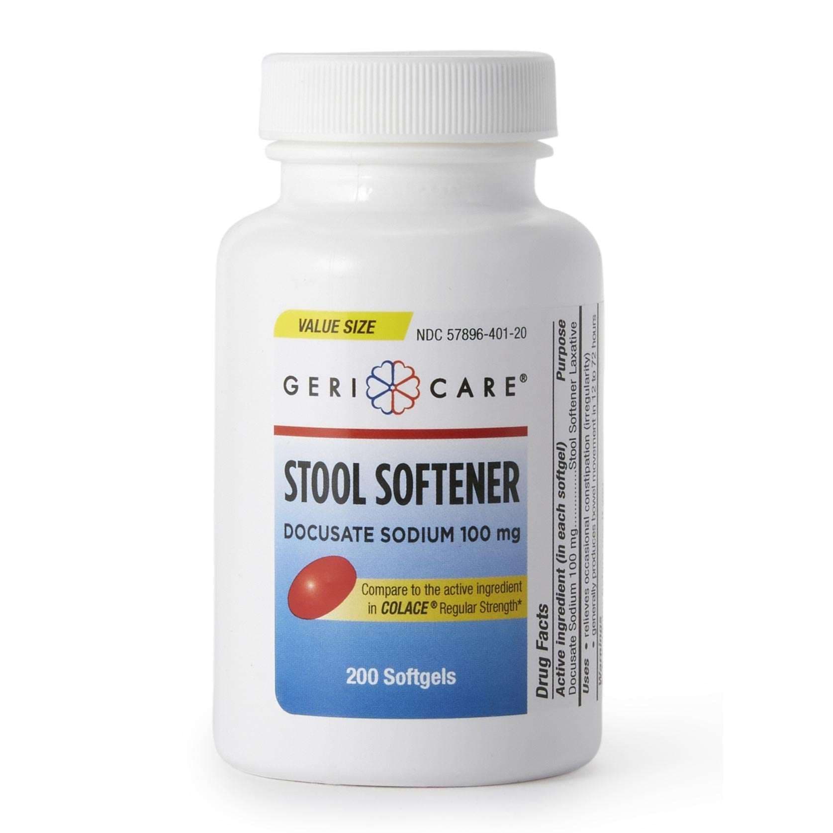 Geri-Care Stool Softener Softgel, 100 mg - Bottle of 200 - Image 1