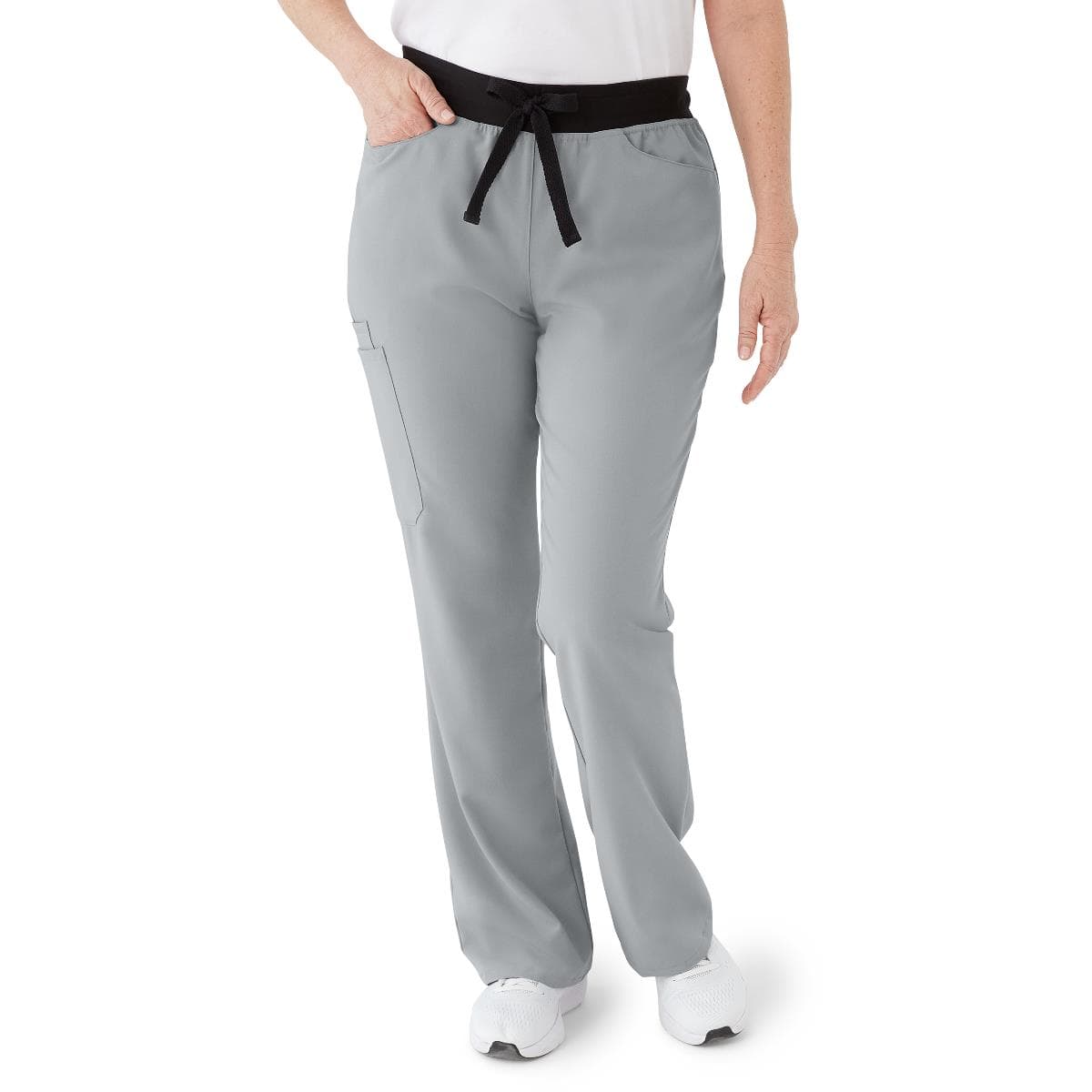 Medline Coastal AVE Women's Boot-Cut Petite Scrub Pant, Gray, 2XSmall - Image 1