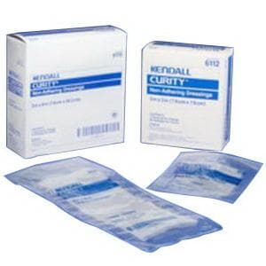 Curity Oil Emulsion Impregnated Dressing, Mesh-Knitted Fabric, 5 x 9 Inch, Sterile - Box of 12 - Image 1