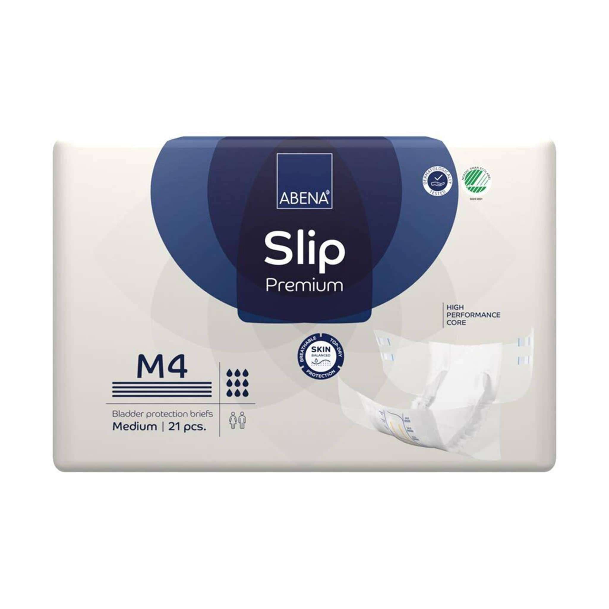 Abena Slip Premium Medium Brief, Level 4 Absorbency - Package of 21 - Image 1