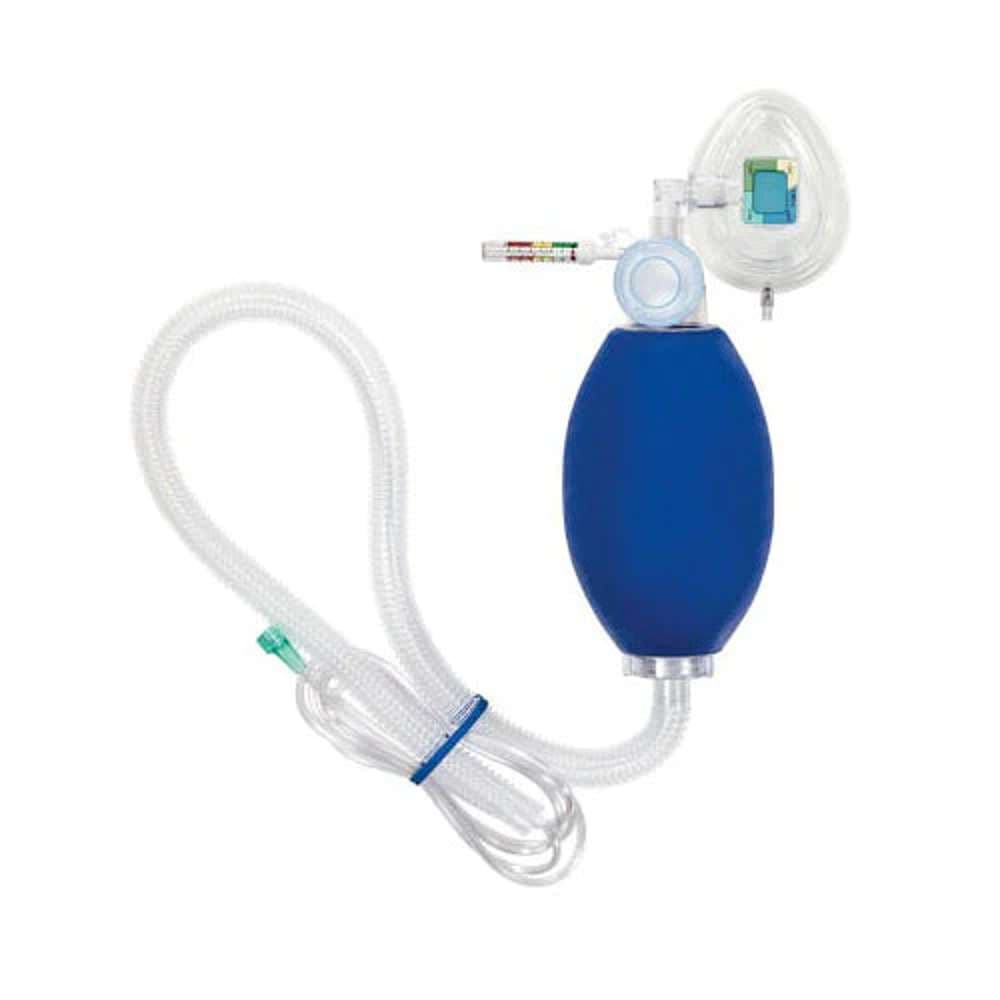 Airlife Adult Self Inflating Resuscitation Bag with t Mask, 40 In Corr. Tube and PEEP Valve without Res. Bag - Image 1