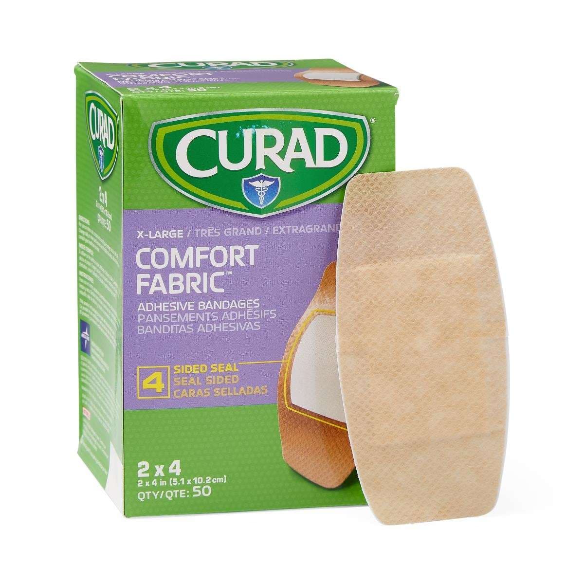 Curad Comfort Adhesive Bandages, 2 x 4 Inch - Case of 600 - Image 1