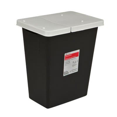 SharpSafety RCRA Waste Container with Gasketed Hinged Lid, 26H x 12.75D x 18.25" W - Each - Image 1