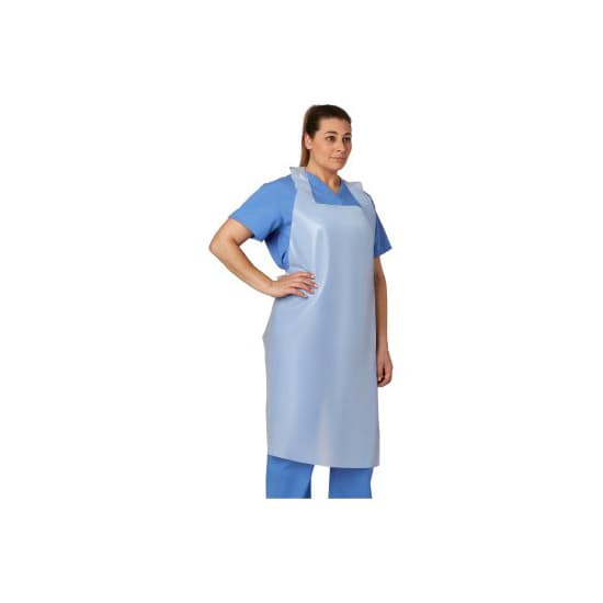 Medline General Purpose White Apron, 28 X 46 Inch - Image 1