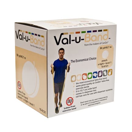 Val-u-Band Latex Free Exercise Band, 50 yard, Peach, Extra Light - Image 1