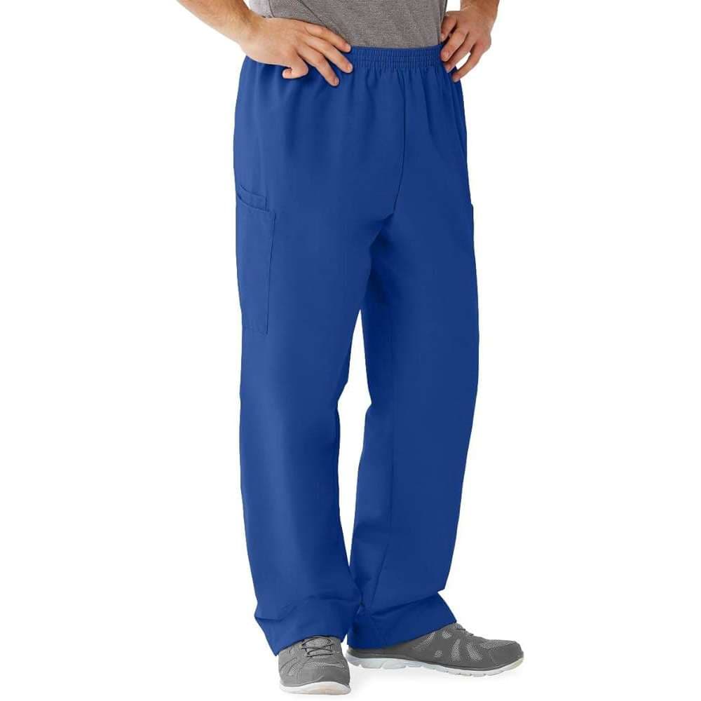 AngelStat Unisex Elastic Waist Petite Inseam Cargo Scrub Pants, Sapphire, Extra Large - Image 1