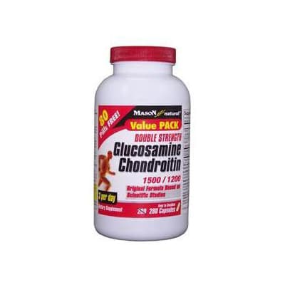 Mason Vitamins Glucosamine Chondroitin 1500/1200 Double Strength Capsule, 3 Per Day - Bottle of 280 - Image 1