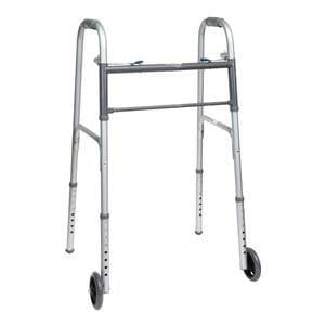 ProBasics Economy Two-Button Steel Walker with 5" Wheels, Adult - Case of 4 - Image 1