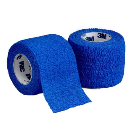 3M Coban Standard Compression Self-Adherent Wrap, NonSterile, Blue, 4 Inch x 5 Yard - Image 1