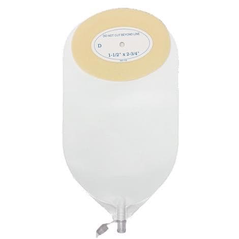 Nu flex Adult Trim to fit Oval urinary Pouch with Flutter Valve, Medium Oval - Box of 10 - Image 1