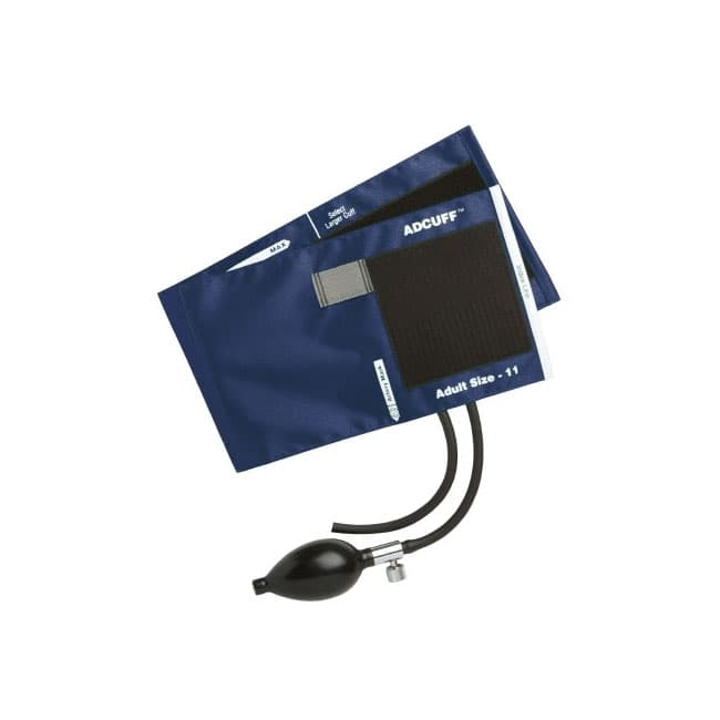 Adcuff Reusable Blood Pressure Cuff and Bulb Nylon Cuff, 34 to 50 cm, Navy Blue, Large Adult Cuff - Image 1