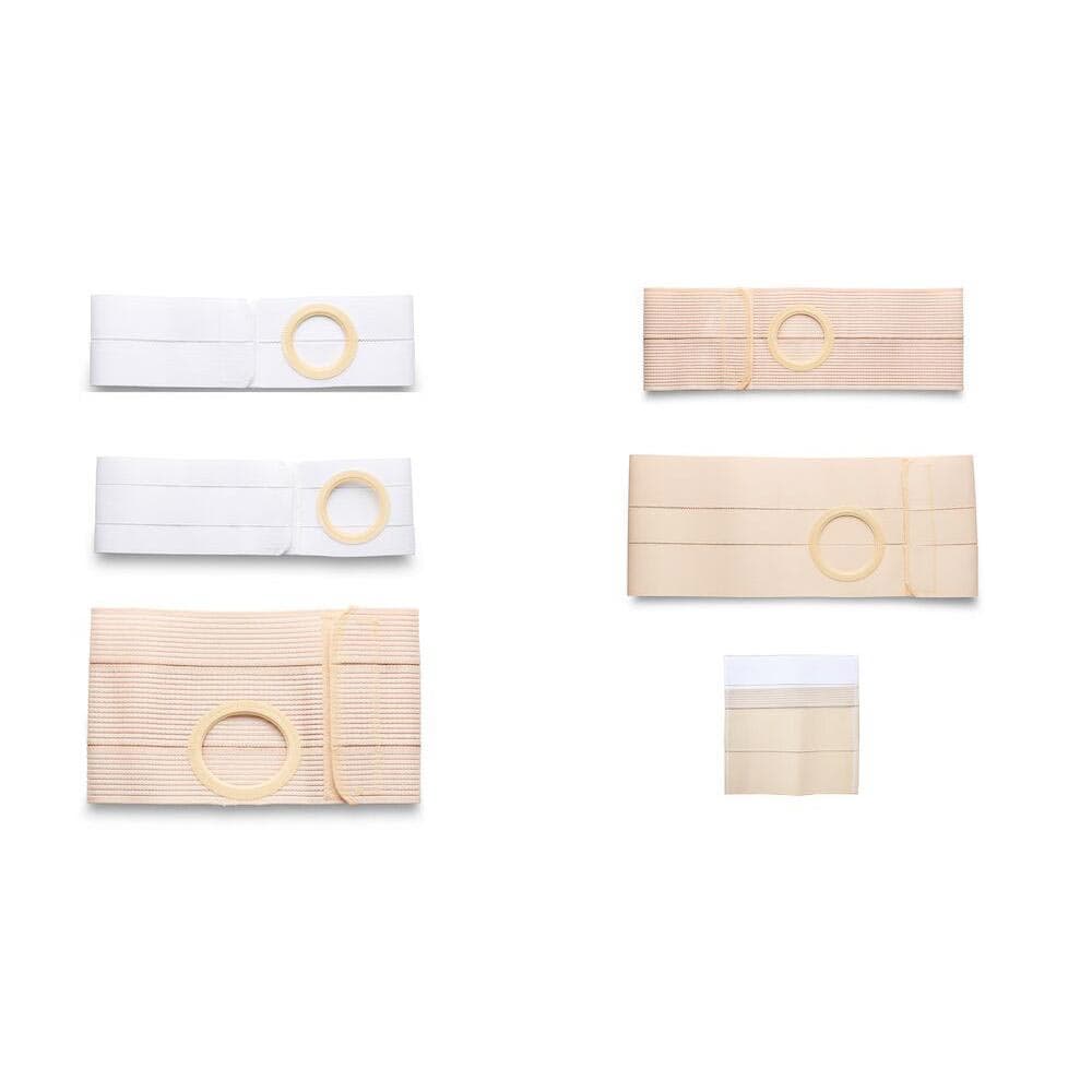 Nu-Form 7" Ostomy Support Belt without Prolapse Flap, 3-1/8 Inch Medium, White - Each - Image 1