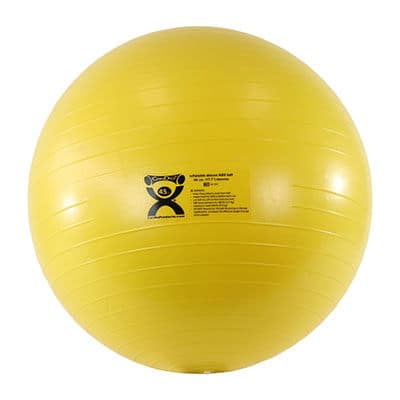 CanDo ABS Exercise Ball, 18 Inch, Yellow, Polybag - Image 1
