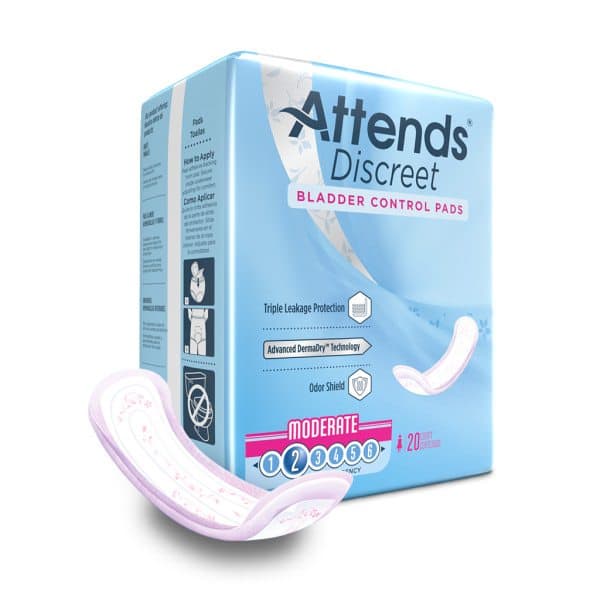 Attends Discreet Female Bladder Control Pad, 10-1/2 Inch - Case of 200 - Image 1