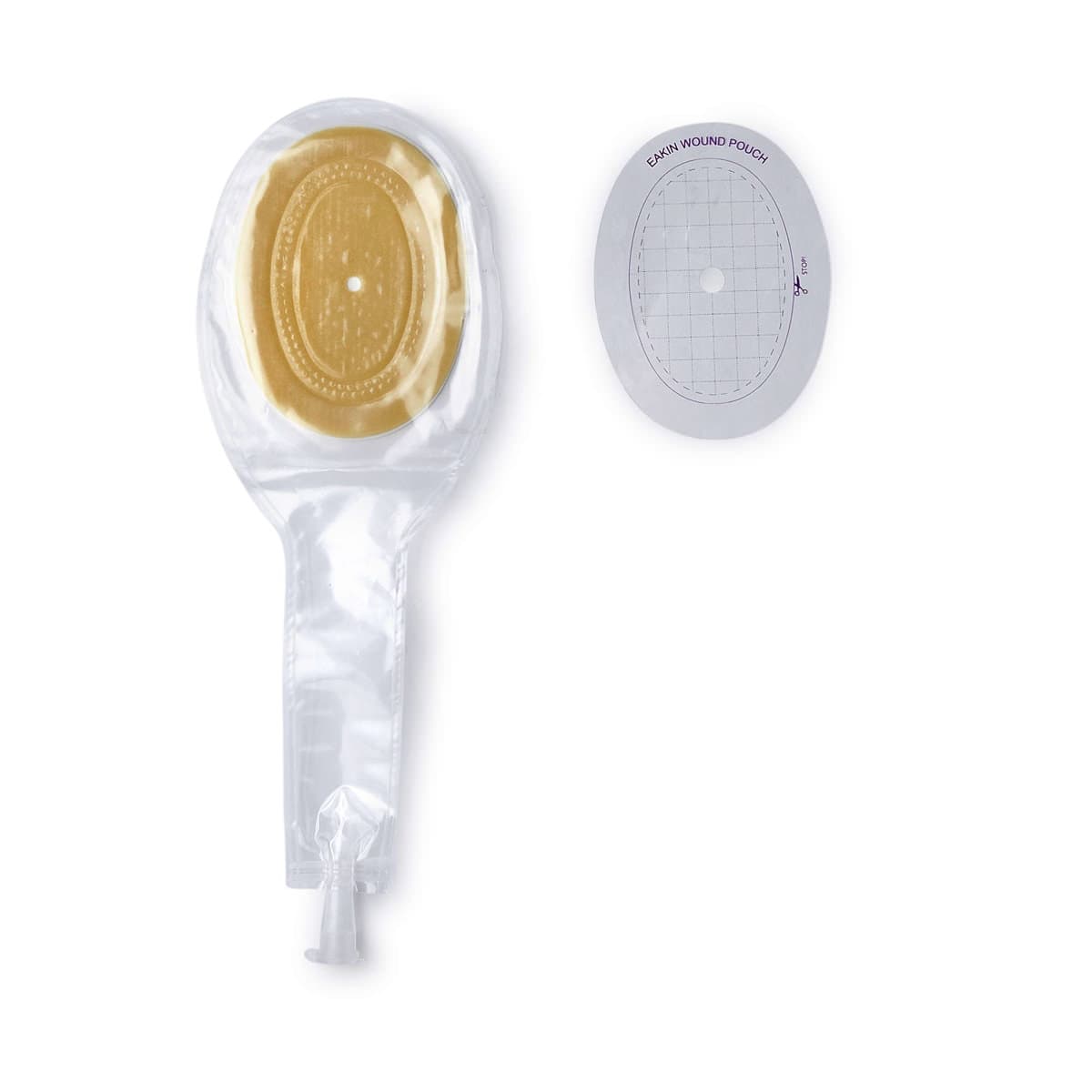 Eakin Fistula and Wound Drainage Pouch, 4.3 x 3.0 Inch - Box of 10 - Image 1