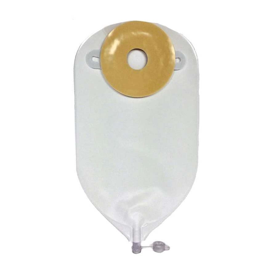 Nu hope Precut Urinary Pouch with Flutter Valve, 7/8 Inch Deep Convex - Box of 10 - Image 1