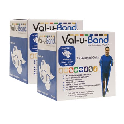 Val-u-Band Twin-Pak Exercise Band, Latex, blueberry, heavy - Image 1
