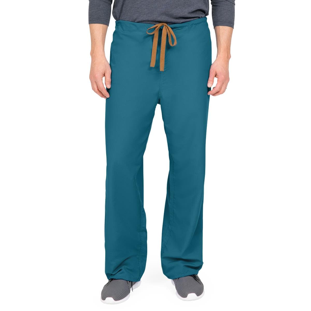 PerforMAX Unisex Reversible Front Drawstring Scrub Pants, Angelica Color Coding, Caribbean Blue, 4XLarge - Image 1
