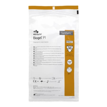 Molnlycke Biogel PI Polyisoprene Surgical Gloves, Ivory, Size 6.5 - Pair - Image 1