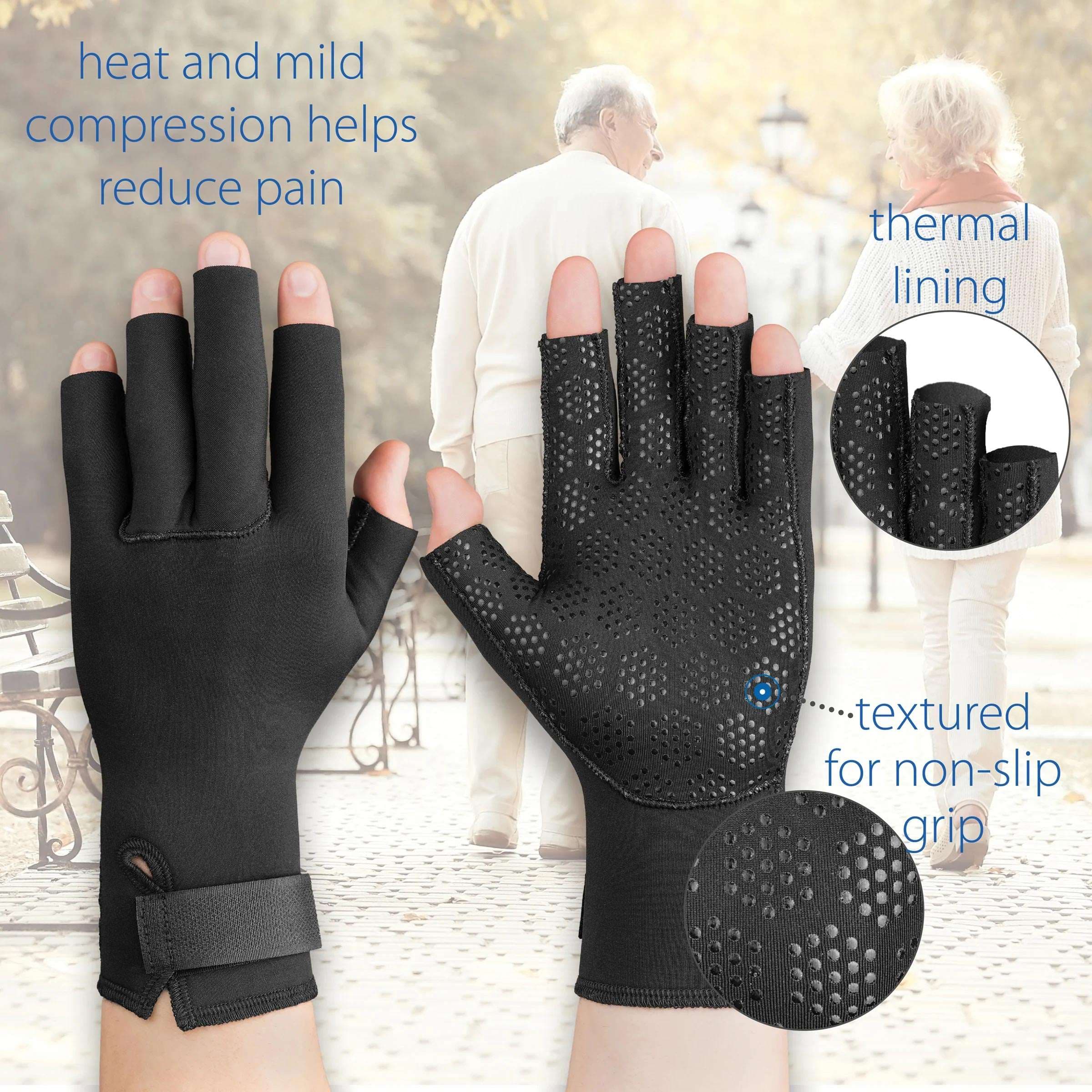 Swede-O Thermal Arthritic Gloves, Black - Image 5