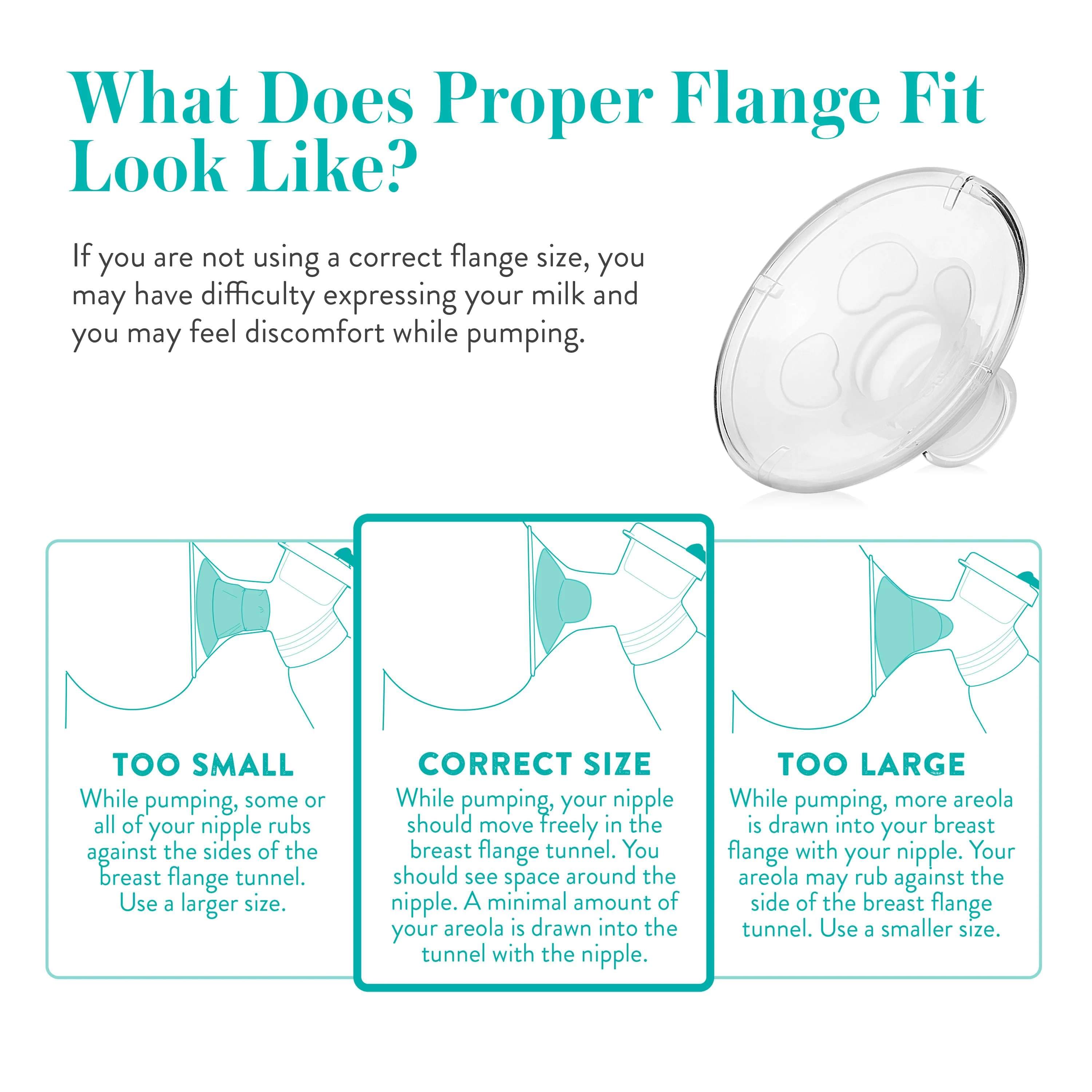 Evenflo AdvancedFit Breast Flange For All Evenflo Advanced Breast Pumps - Image 3
