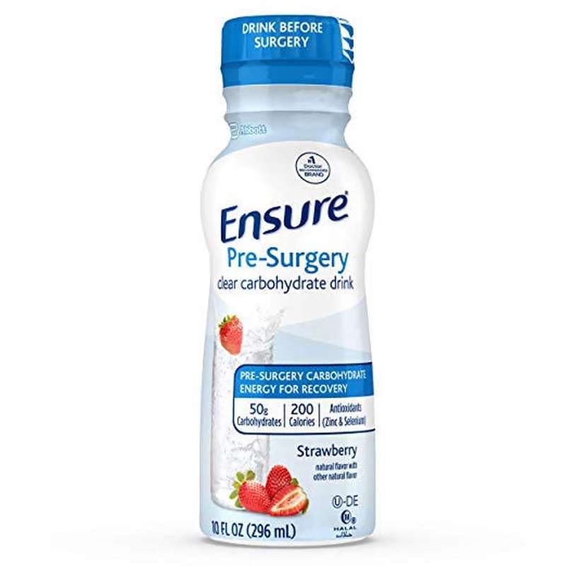 Ensure Pre-Surgery Clear Carbohydrate Drink, Strawberry, 10 oz - Carton of 12 - Image 1