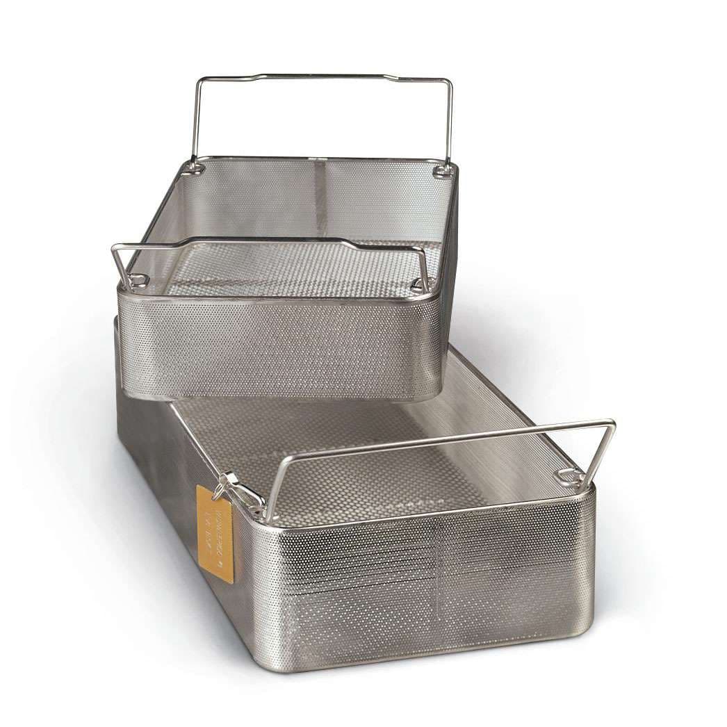 Medline Stainless Steel Wire Mesh Instrument Sterilization Tray, 5.75 x 9.5 x 2.5 Inch - Image 1