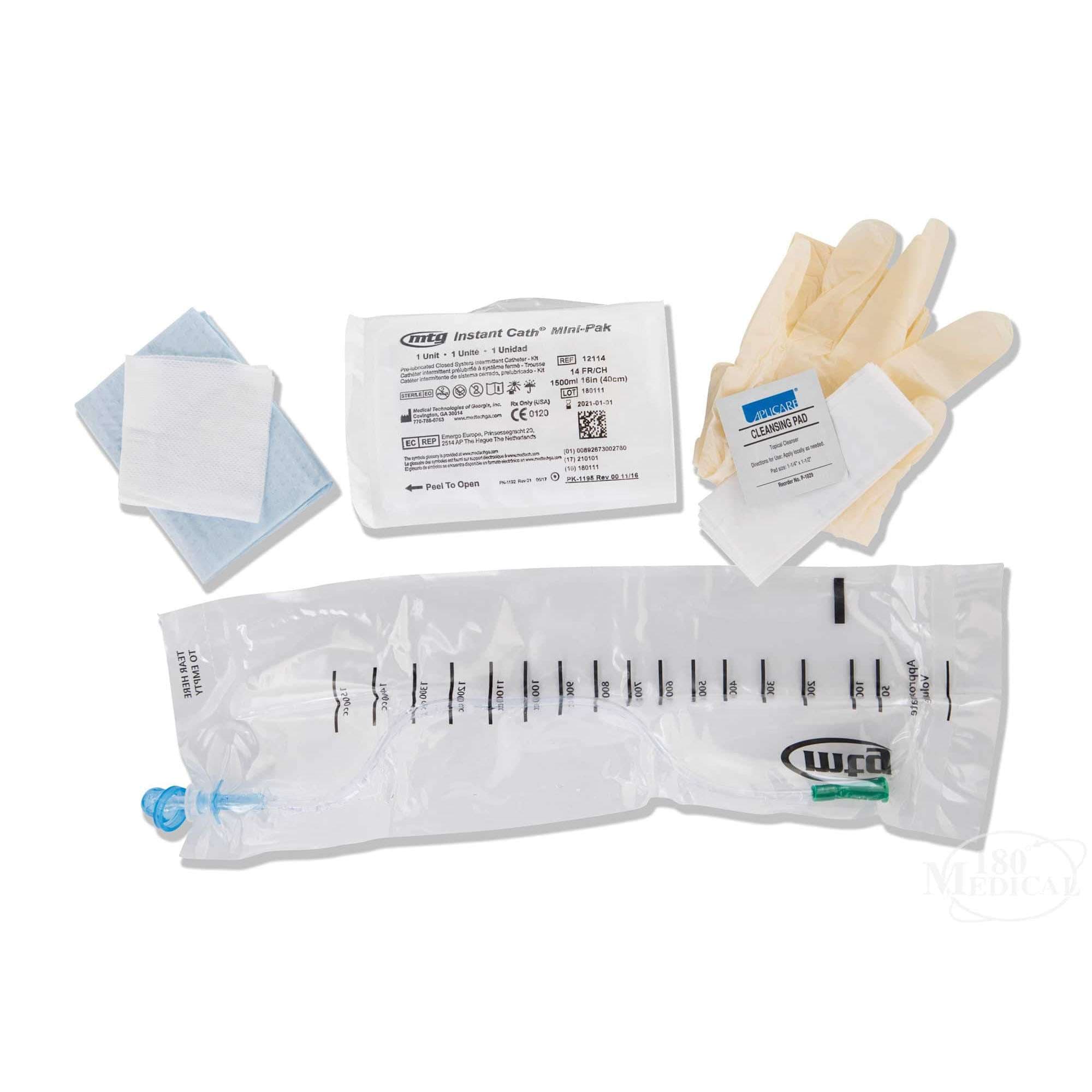 Instant Cath Mini-pak Closed System Intermittent Catheter Kit, 16 Fr, 16" - Box of 100 - Image 1