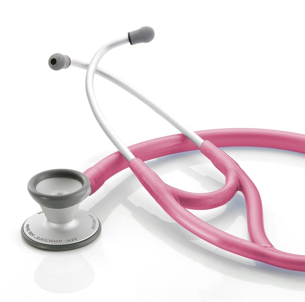 ADC Adscope Ultra-lite Cardiology Stethoscope, Metallic Raspberry - Image 1