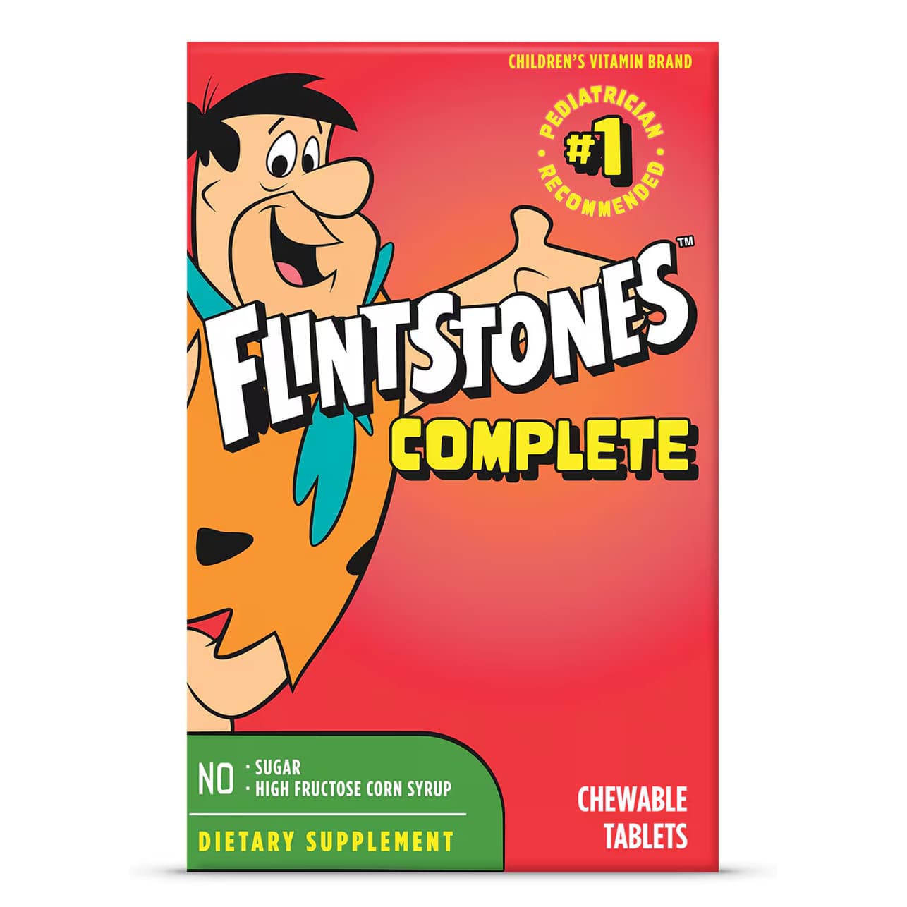 Flintstones Complete Children's Dietary Supplement Tablets, Assorted Fruit Flavors - Bottle of 90 - Image 2
