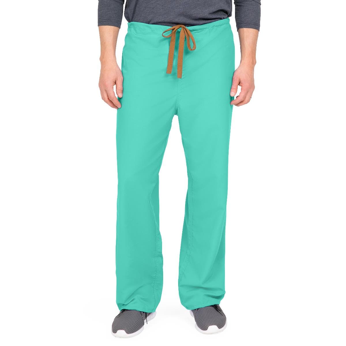 PerforMAX Unisex Reversible Front Drawstring Scrub Pants, Angelica Color Coding, Jade, Small - Image 1