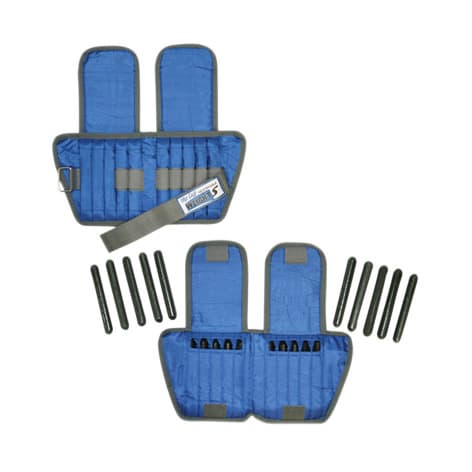 The Cuff Adjustable Cuff Variable Weights, Ankle, Blue, 10 Lbs - Pair - Image 1