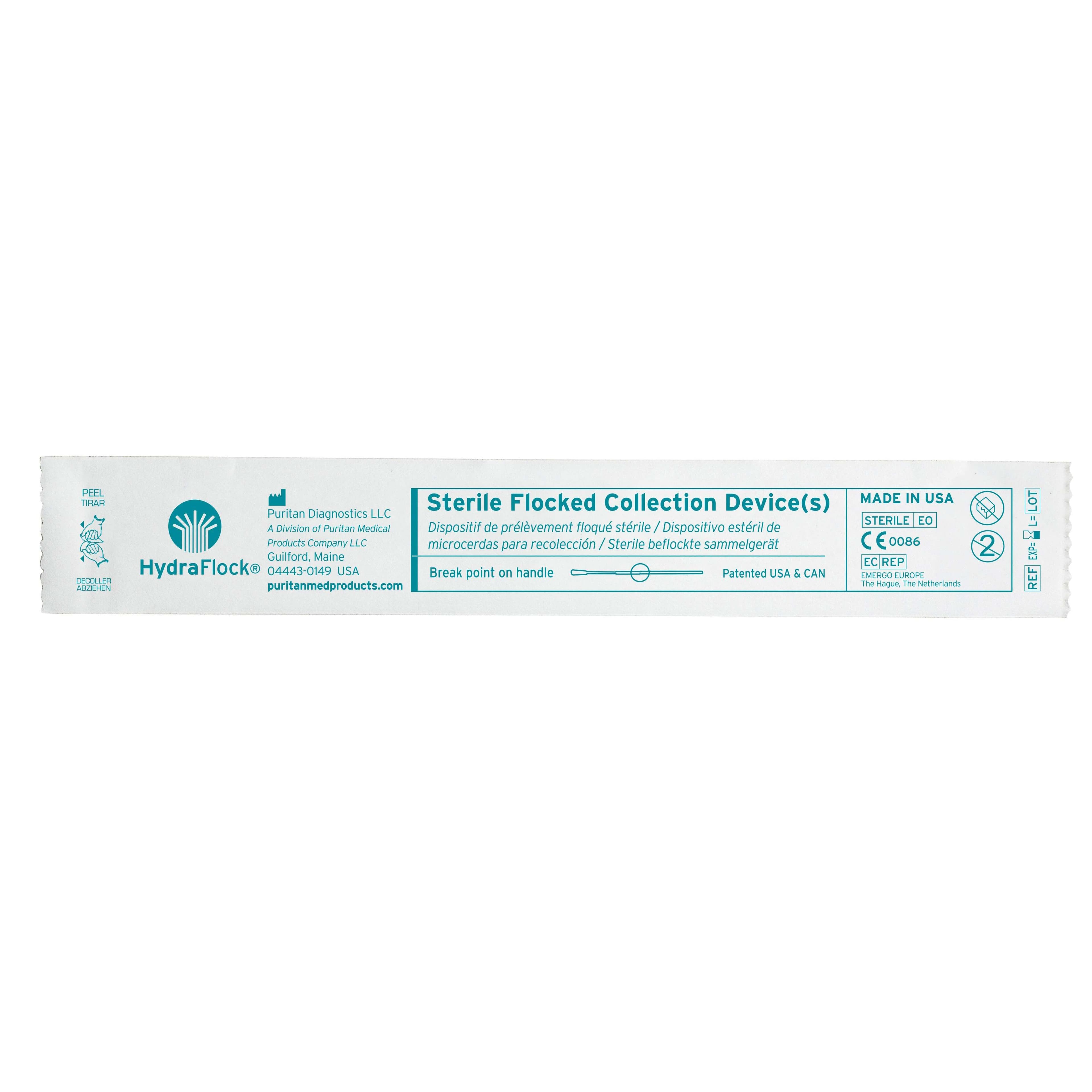HydraFlock Specimen Collection Swab, 5.1 mm Tip, 6 Inch L - Box of 50 - Image 1