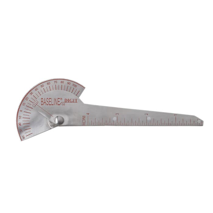 Baseline 180 Degree Finger Goniometers 6 Inch, Stainless Steel Digit - Image 1