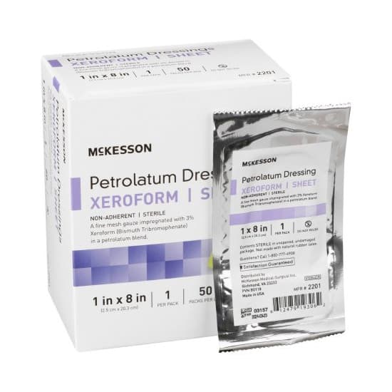 McKesson Xeroform Petrolatum Impregnated Dressing, 1 x 8 Inch - Case of 200 - Image 1
