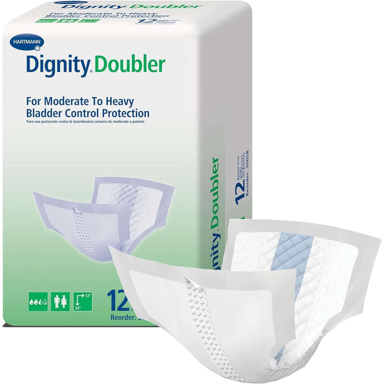 Dignity Doubler Bladder Control Pads - Package of 12 - Image 1