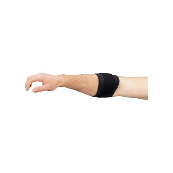 Deroyal Elbow Support Black Pull-On Tennis Elbow Strap, 9 to 10 Inch Forearm Circumference, Small - Image 1