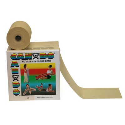 CanDo Latex Free Exercise Band, 50 yard Roll, Tan, 2X-light - Image 1