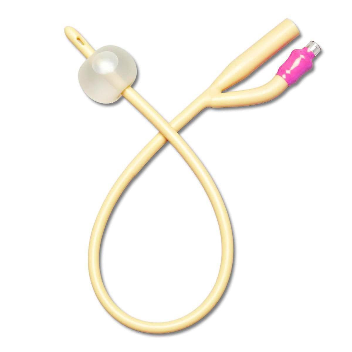 Medline 2-Way Silicone-Elastomer Coated Latex Foley Catheters, 10mL, 26 Fr - Each - Image 1