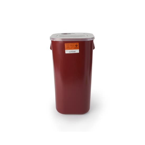 Medegen Medical Red Base Sharps Container, 25-1/2 H x 13-1/2 W x 13-1/2 D Inch - Case of 6 - Image 1