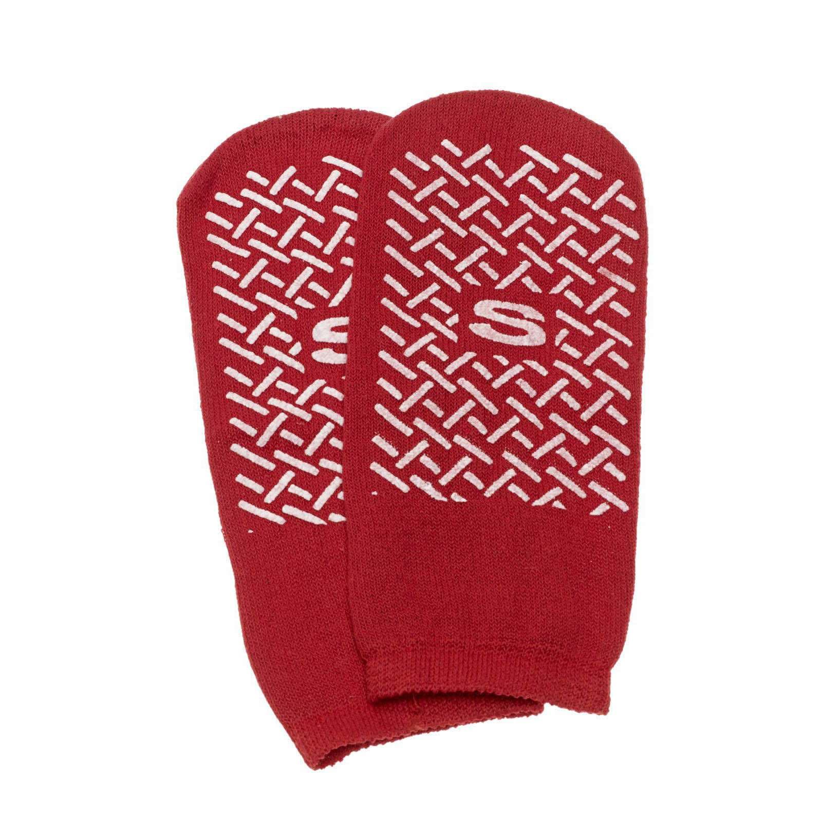 Medline Single-Tread Patient Slippers, Red, Size S - Case of 48 - Image 1