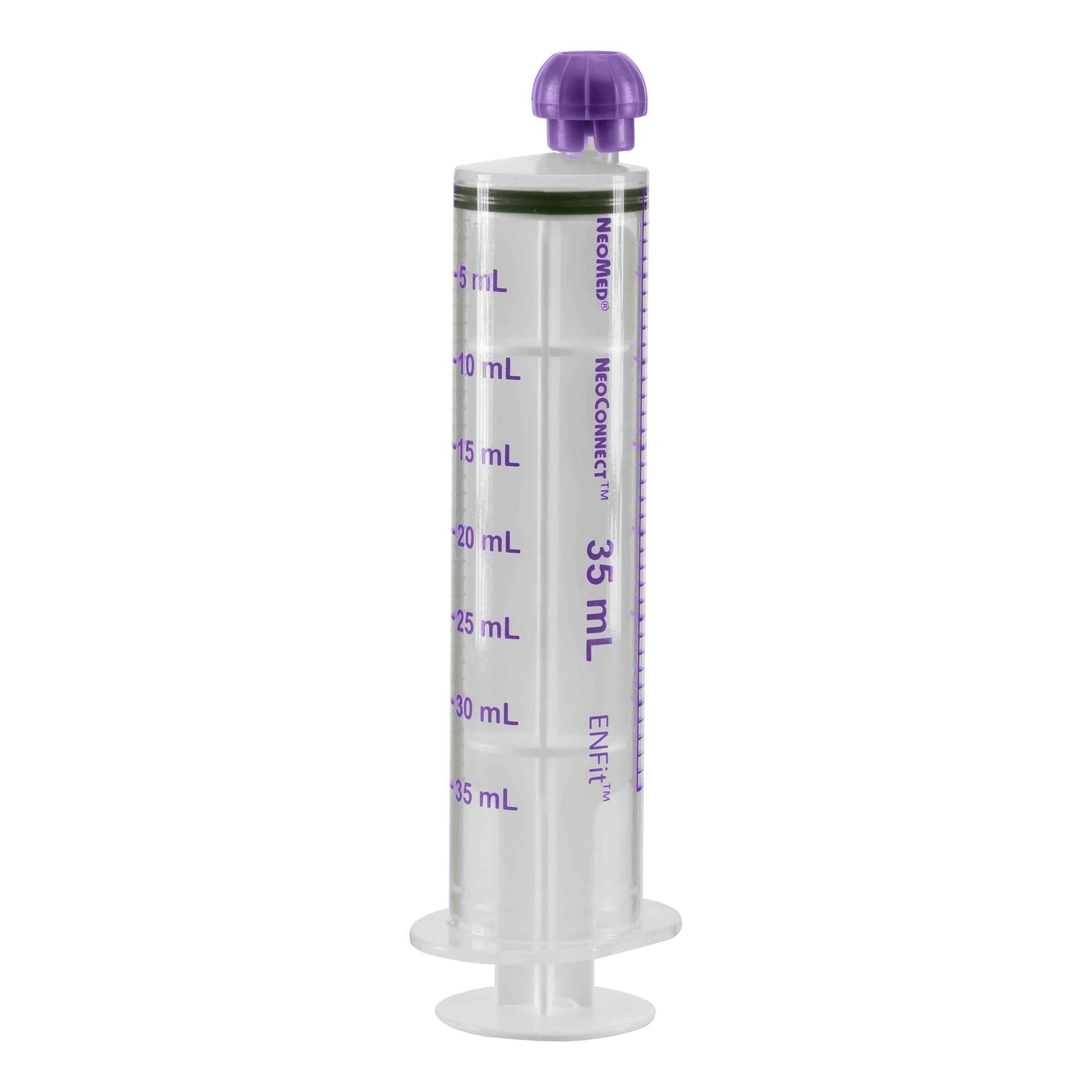 NeoConnect Enteral Oral Syringes with ENFit Connector, 35 ml, Purple Markings - Each - Image 1