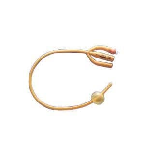 Teleflex Gold Silicone Coated 3-Way Foley Catheter, 30-50 mL, 18 Fr, 16" - Box of 10 - Image 1