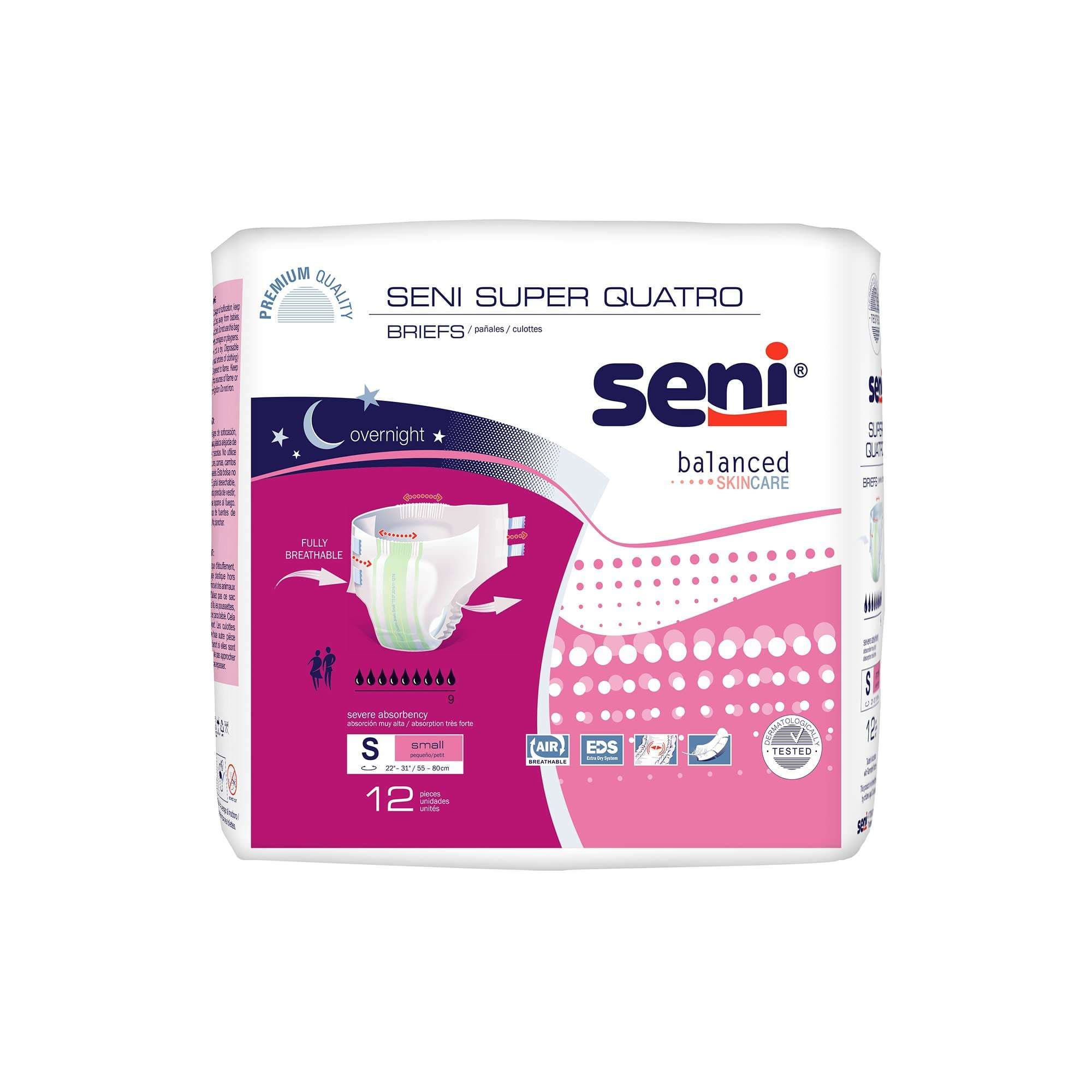 Seni Super Quatro Brief, Small - Package of 12 - Image 1