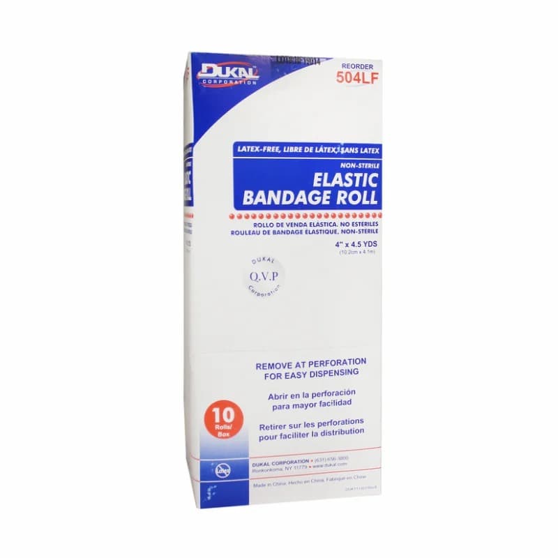 Dukal Elastic Bandage Roll, 4 Inch x 4-1/2 Yard - Case of 50 - Image 1