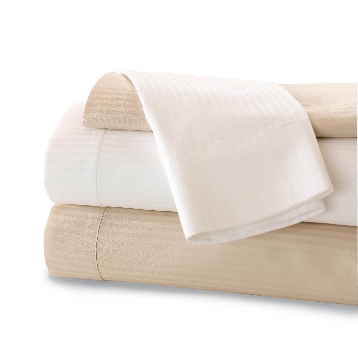 Medline T310 Reverse Sateen Flat Sheet, White, 72" x 120" - 1 Dozen - Image 1